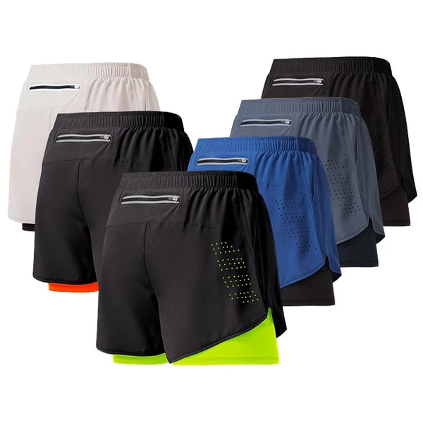 Shorts de Compressão Duplo Masculino