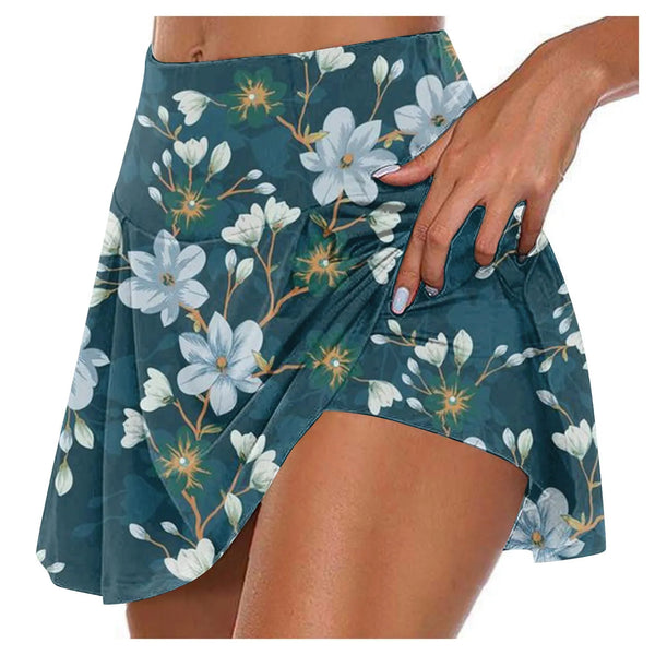 Saia-short plissada estampa